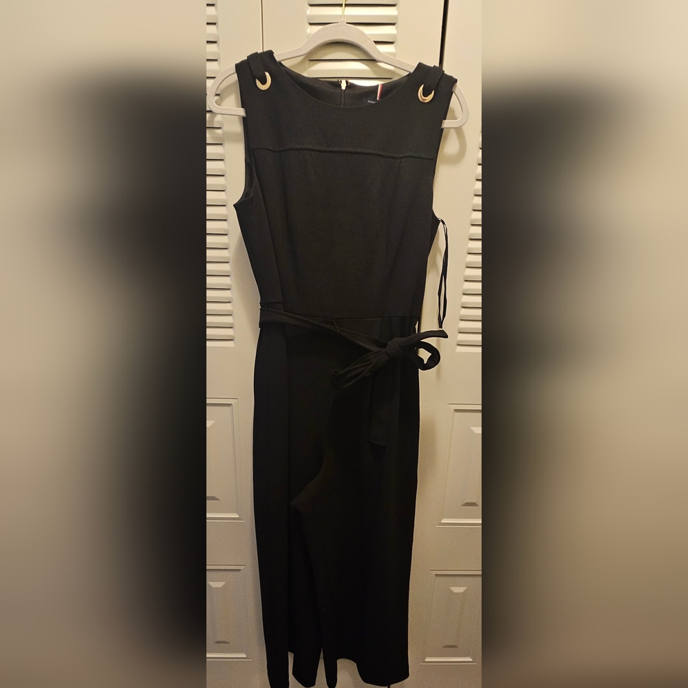 Tommy Hilfiger Black Crop Jumpsuit